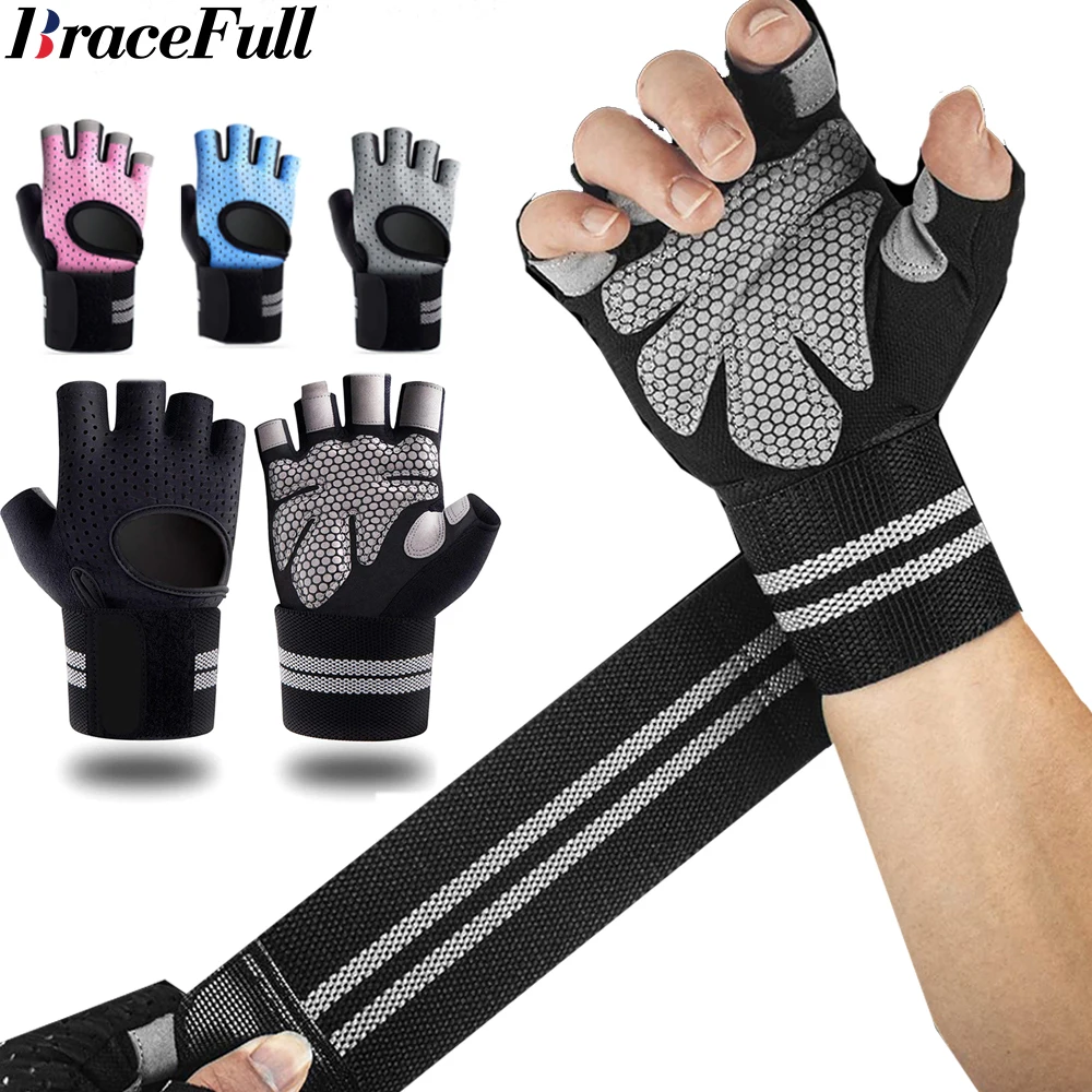Weightlifting Gloves - Gants de fitness demi-doigt avec support
