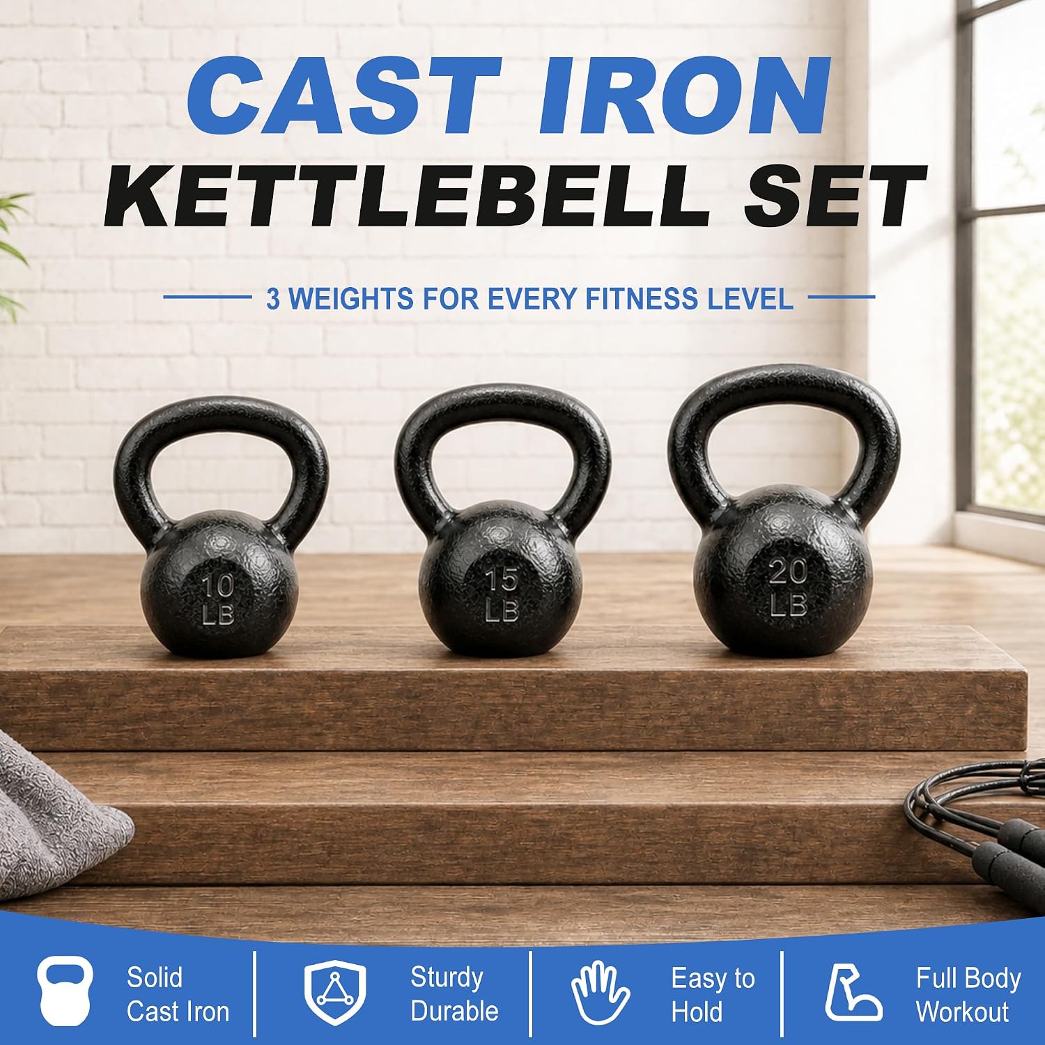 Kettlebells en fonte de 5 à 50 - Kettlebell avis et prix