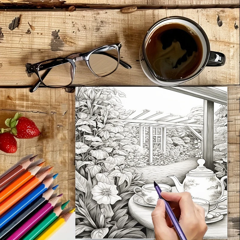Livre de coloriage Tea In The  - Chalk Bag avis et prix